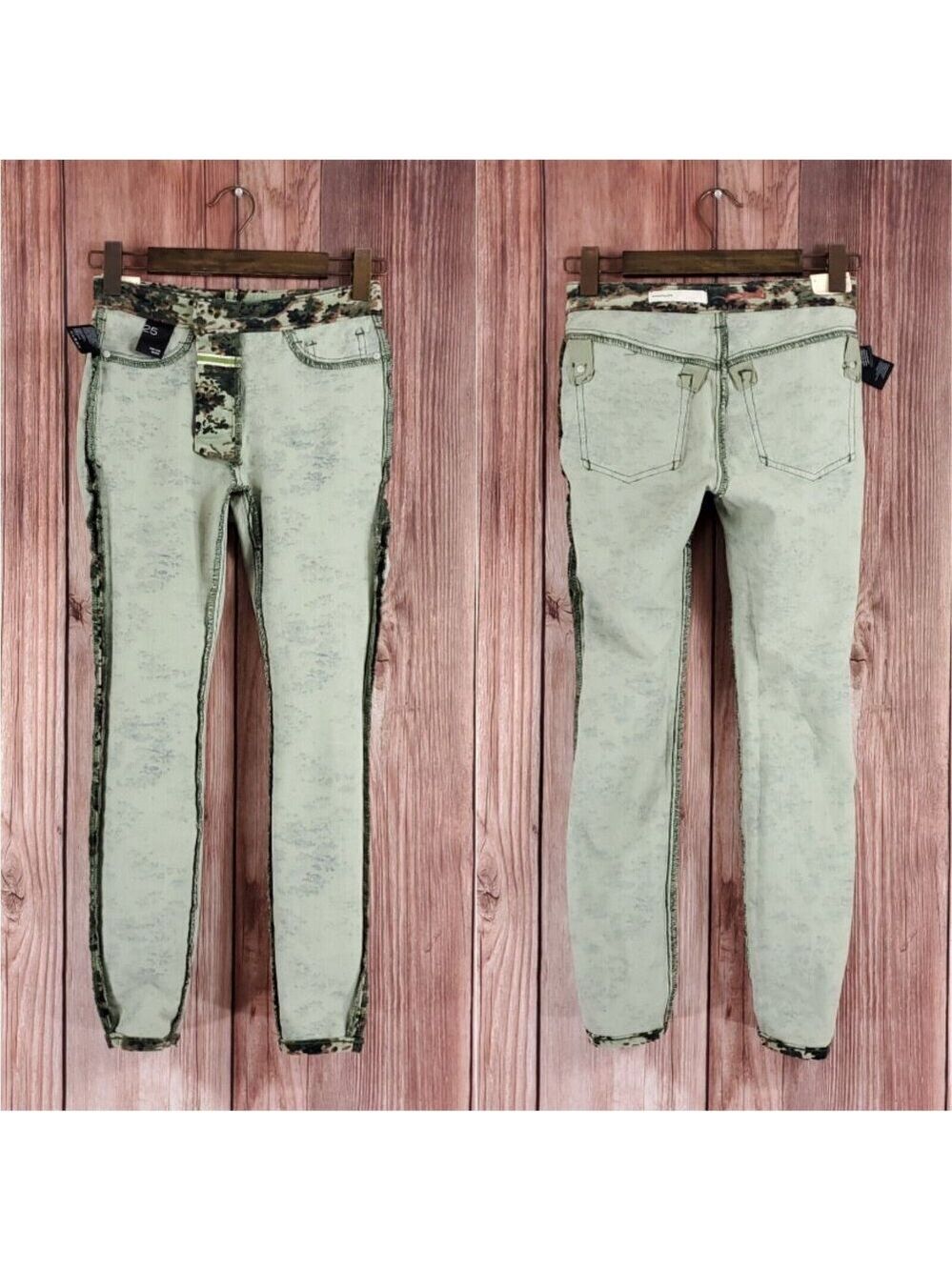 *FLAW* NWT Anthropologie Pilcro Size 25 High Rise Skinny Moss Corduroy Pants - Picture 3 of 12